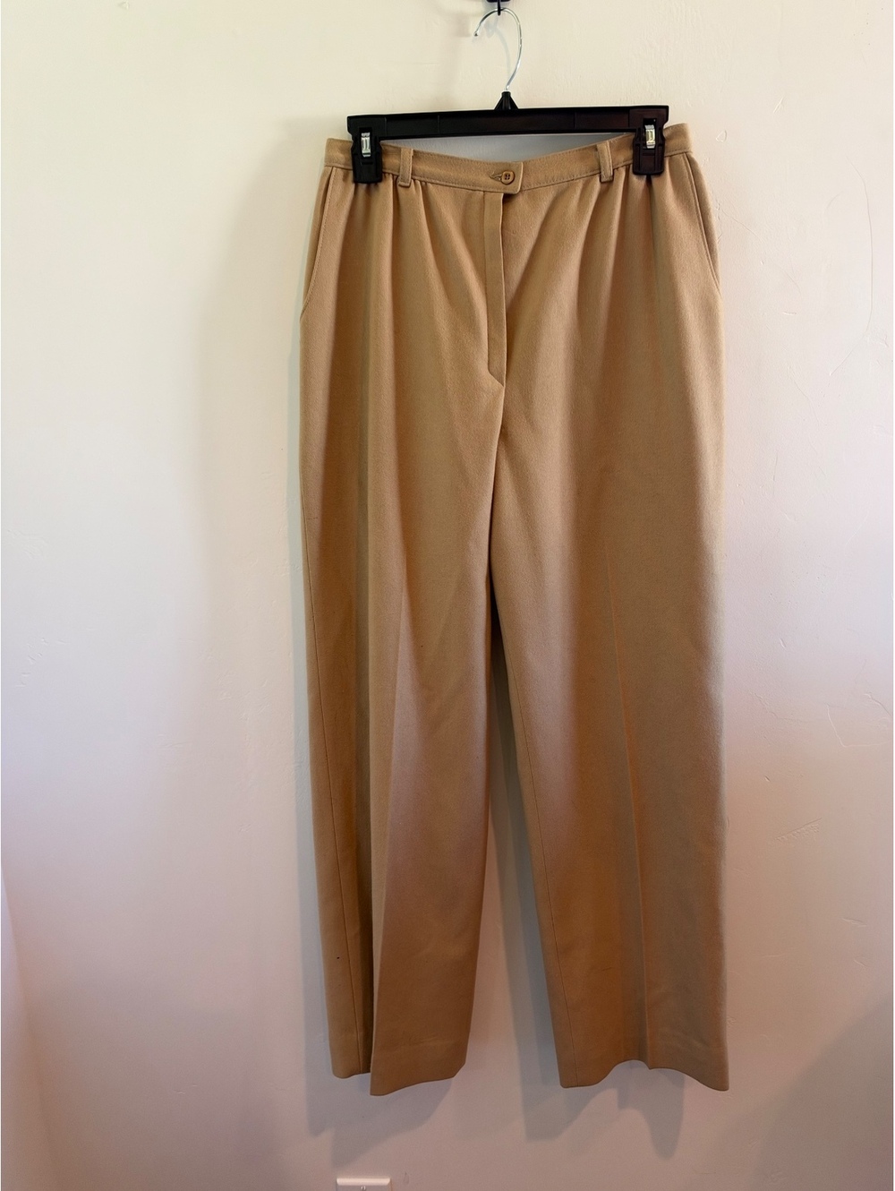 Vintage Pendleton Petite 4 Tan 100% Virgin Wool High Rise Trousers Made in USA